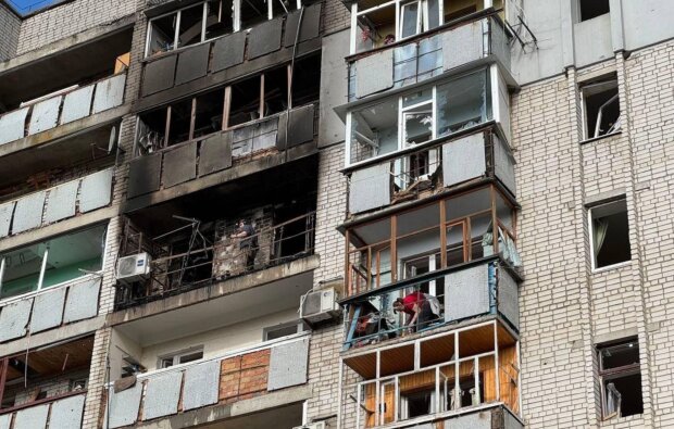 Наслідки атаки росіян, Черкаська область, фото з соцмереж