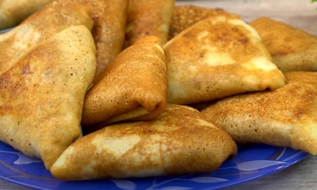 Блины с печенью. Фото: YouTube