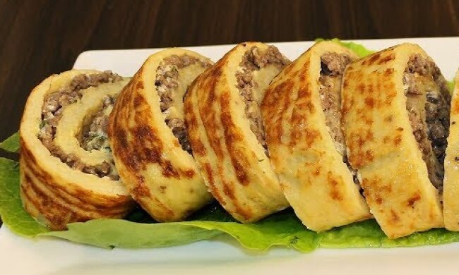 Картофельный рулет с фаршем, фото: youtube.com