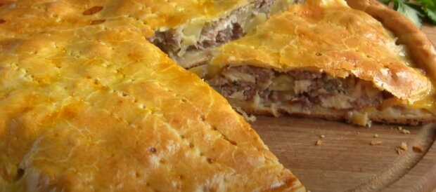 Пирог с колбасой и картошкой – пошаговый рецепт приготовления с фото