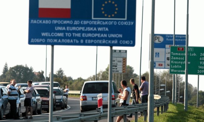 Очередь на украинско-польской границе