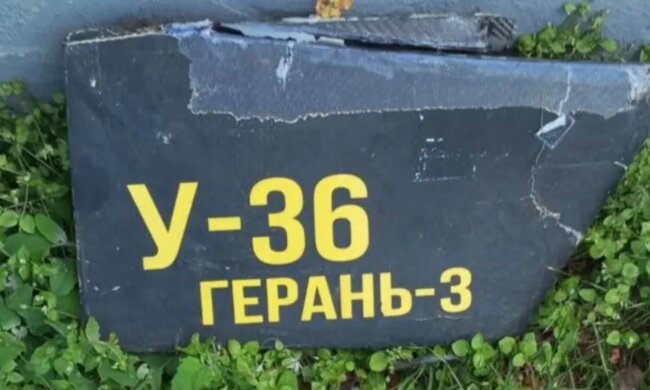Уламок реактивного безпілотника "Герань-3", фото з соцмереж