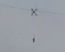 Дрон із свинею, кадр з відео