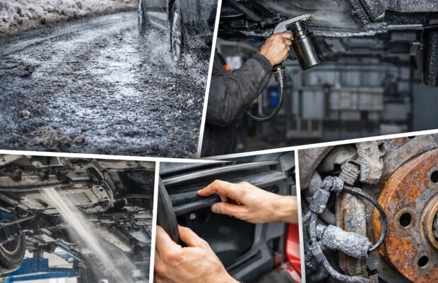 Проблеми з авто навесні, коллаж з соцмереж