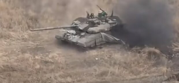 Российский танк: скрин с видео