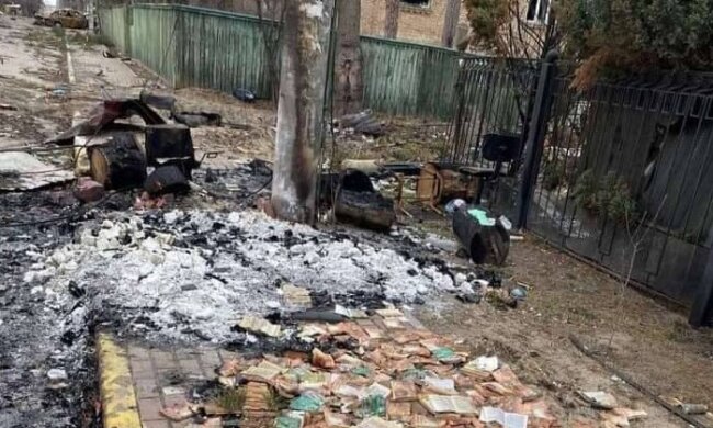 Спалені в Ірпені Біблії, фото: youtube.com