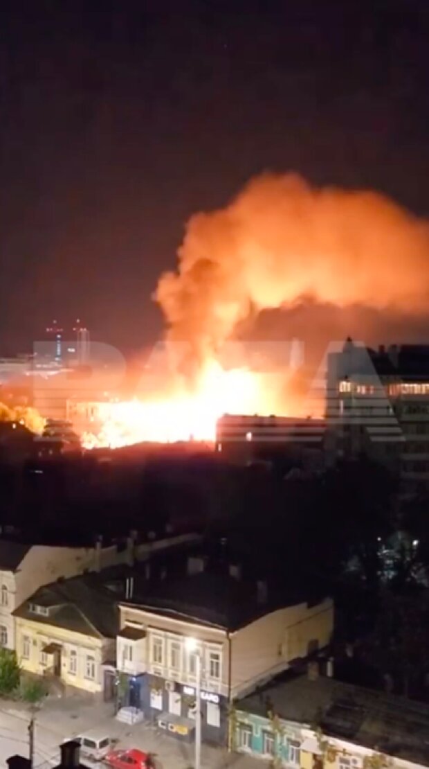 Взрыв дрона в Ростове: скрин с видео