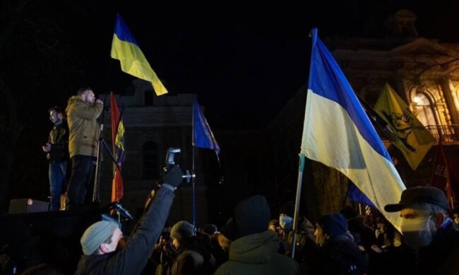 Представники Нацкорпусу розповіли, як пройшов мітинг з нагоди річниці Революції Гідності
