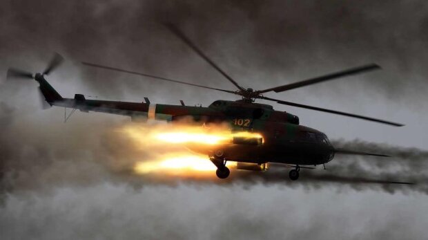 Ми-8 загорелся в воздухе, фото: youtube.com