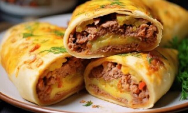 Ви не встигнете його приготувати, як його вже з'їдять: рецепт м'ясного рулету з лавашу та сиру