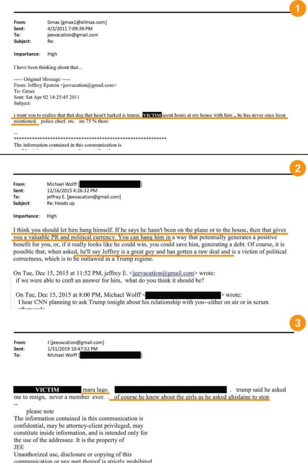 Внутренние письма Джеффри Эпштейна