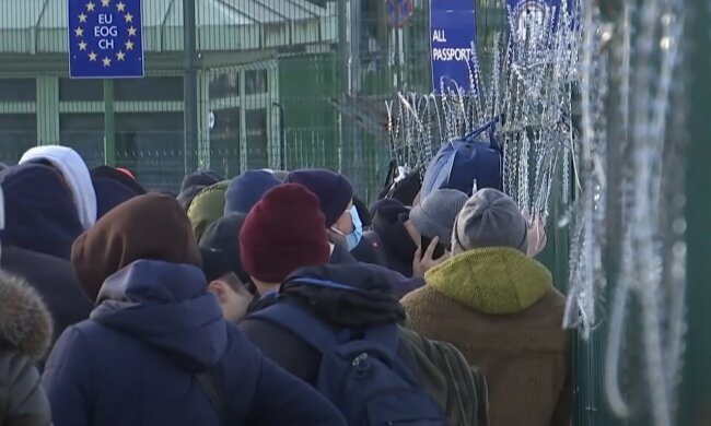 Тиснява на кордоні з Польщею. Фото: скріншот Youtube-відео