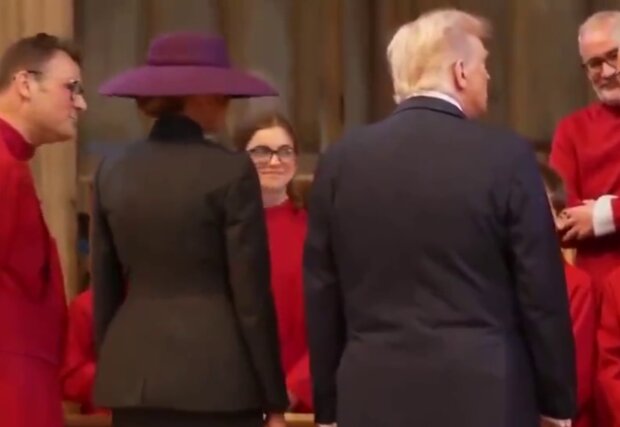 Дональд і Меланія Трамп у Лондоні, кадр з відео