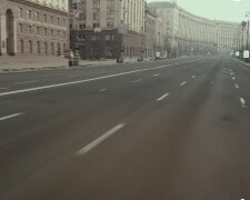 Як виглядає порожній і безлюдний Київ: відео, яке вражає