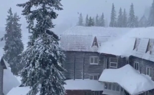 Україну накрили сильні снігопади: у Карпатах намолило кучугури заввишки один метр. Фото