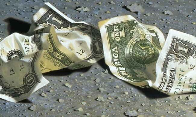 доллары на дороге