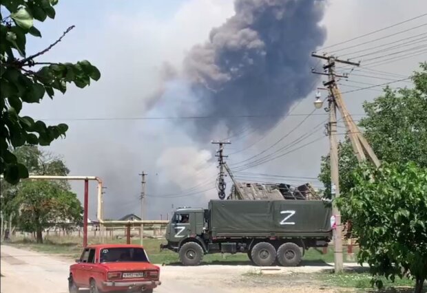 Взрывы в Крыму. Фото: YouTube