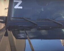 Символіка «Z» на авто: скрін з відео