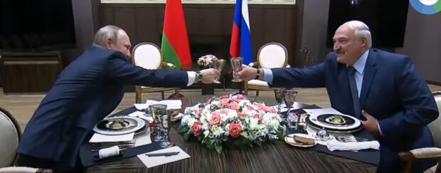 Путин и Лукашенко. Скриншот видео