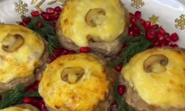 М'ясні гнізда з грибною начинкою, кадр з відео