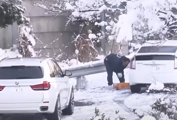 Снігопад у Японії, кадр з відео