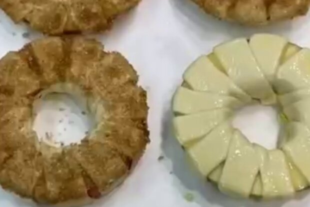 Яблочные колечки, кадр из видео