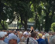 Партия «Держава» вышла на митинг в поддержку бывших правоохранителей