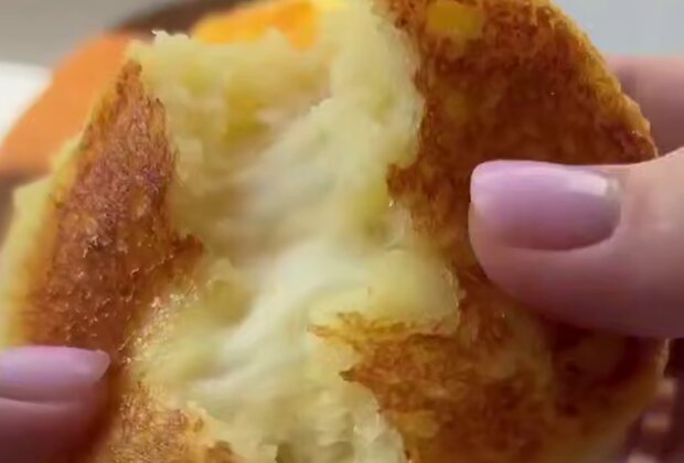 Картофельные сырники, кадр из видео
