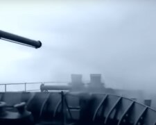 Военный корабль: скрин с видео