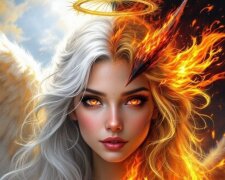Гороскоп, ангел и демон, изображение: Pinterest