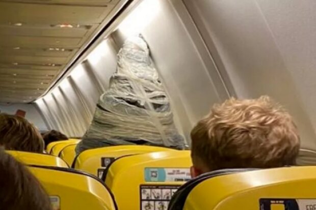 Дева Мария на борту самолета (Фото: dailystar.co.uk)