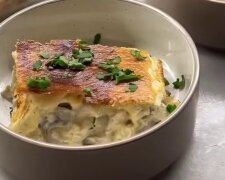 Вершково-грибний пиріг з картоплею, кадр з відео