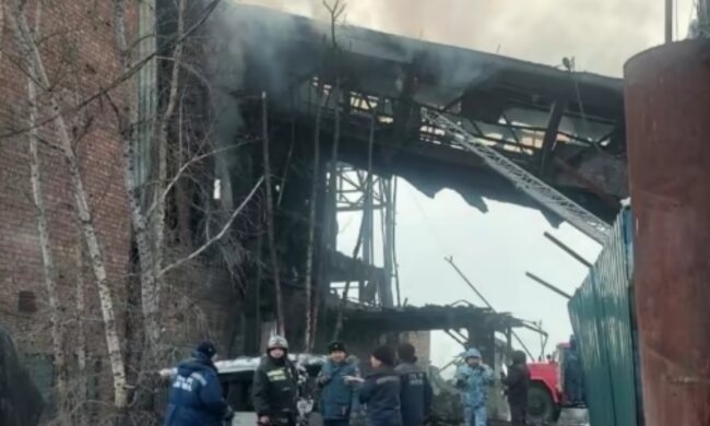 Взрыв и пожар в РФ