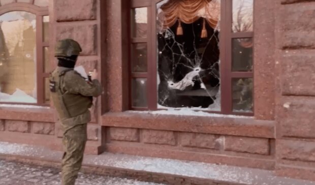 Последствия удара по отелю Донбасс Палас