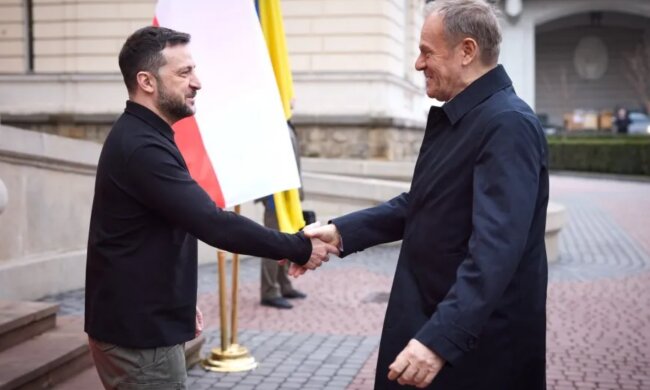 Владимир Зеленский и Дональд Туск, фото: пресс-служба ОП