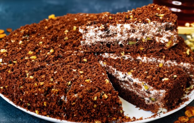 Повітряний шок-торт "Їжа богів", кадр з відео