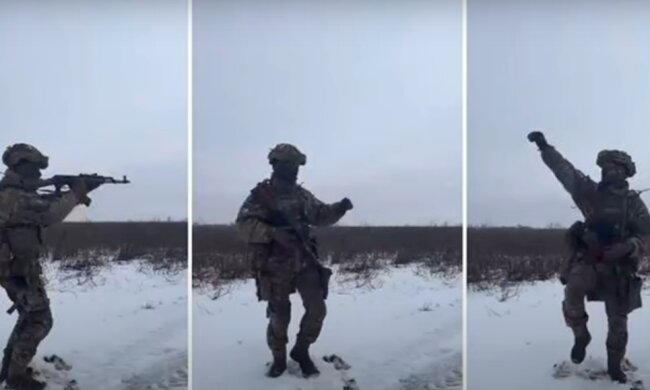 Танец военного ВСУ. Фото: скриншот YouTubе