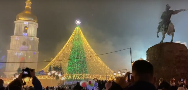 Открытие главной елки Украины. Скриншот видео