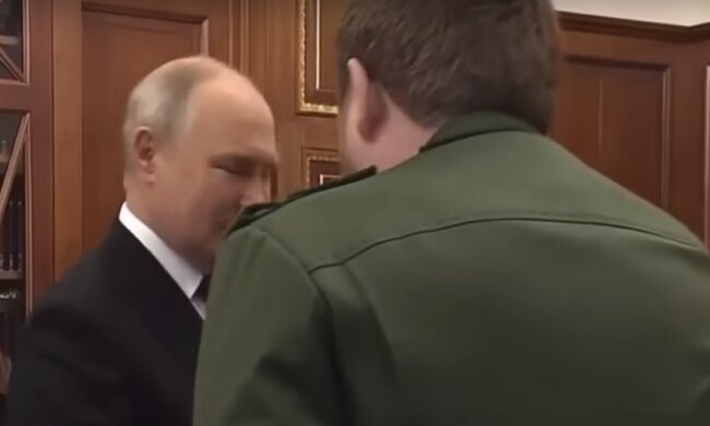 Путин и Кадыров: скрин с видео